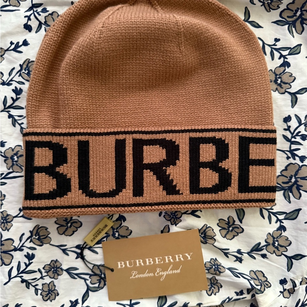 Burberry Brown Knit Beanie